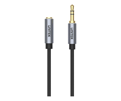 Kabel i złączka UNITEK Przedłużacz Jack 3.5mm - Jack 3.5mm 1m Y-C932ABK